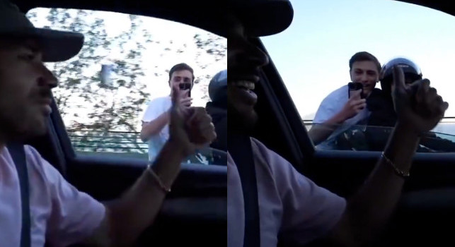 Uno scooter abborda l'auto di Simeone, sentite cosa gli urla il tifoso! | VIDEO
