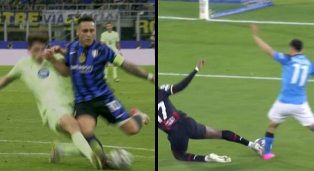 Marciniak al monitor assegna rigore a Lautaro, ma con Lozano in Napoli-Milan non andò al VAR | FOTO