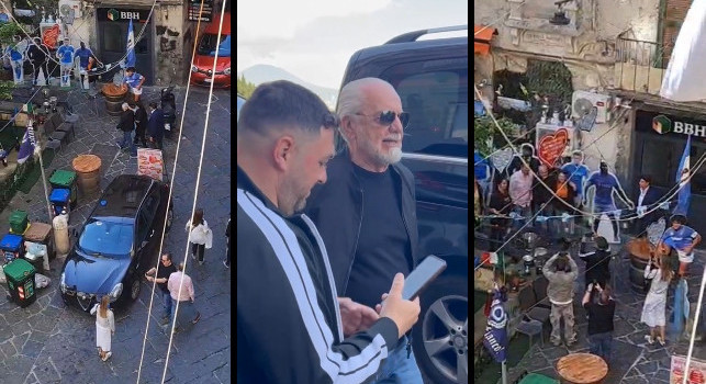 CN24 - De Laurentiis, visita ai Quartieri Spagnoli con moglie e…Lady Conte, poi a San Giovanni a Teduccio: il motivo | VIDEO