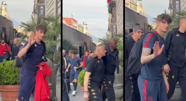 Il Genoa arriva a Napoli, i tifosi azzurri: Pinamonti e Zanoli, fate i bravi domani! | VIDEO CN24