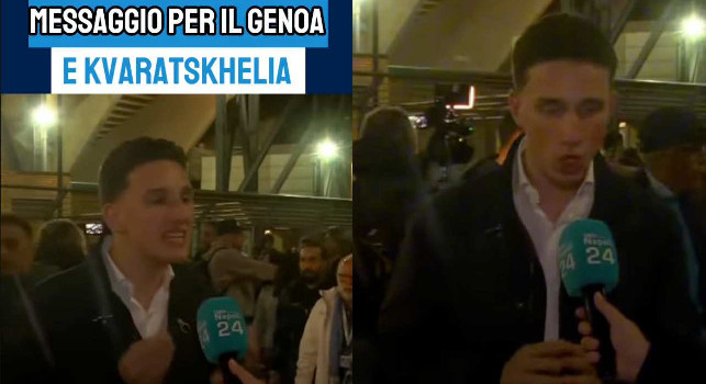 Tifoso del Napoli manda un messaggio al Genoa... e Kvaratskhelia | VIDEO