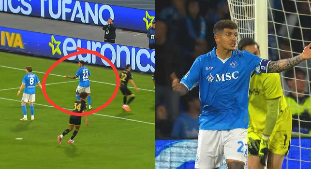 Il labiale di Di Lorenzo in Napoli-Genoa