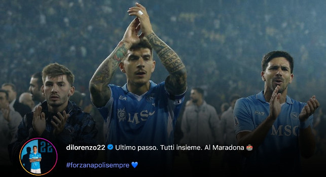 Di Lorenzo carica l'ambiente: Ultimo passo. Tutti insieme. Al Maradona! | FOTO