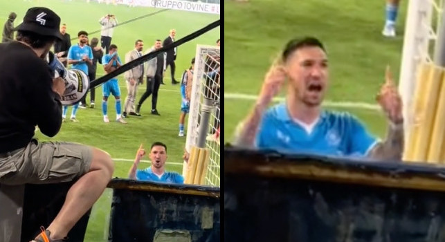 La carica di Politano agli Ultras del Napoli a Parma: Dai! Ne manca una! | FOTO