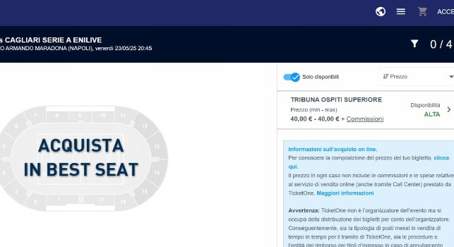 Biglietti Napoli-Cagliari, quasi 300 mila persone in coda: ma sono disponibili solo tagliandi per il settore ospiti | FOTO