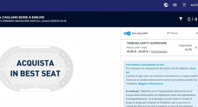 Biglietti Napoli-Cagliari, quasi 300 mila persone in coda: ma sono disponibili solo tagliandi per il settore ospiti | FOTO