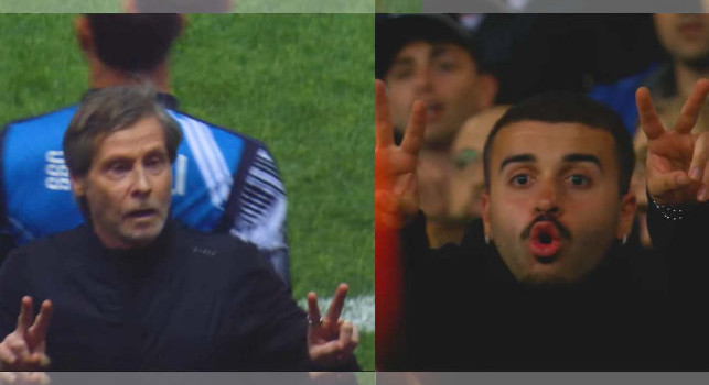 Inter-Lazio, Pedro segna e Oriali chiede conferma a un tifoso in tribuna | FOTO