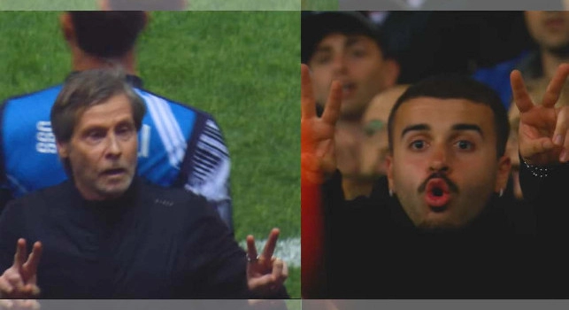 Inter-Lazio, Pedro segna e Oriali chiede conferma a un tifoso in tribuna | FOTO