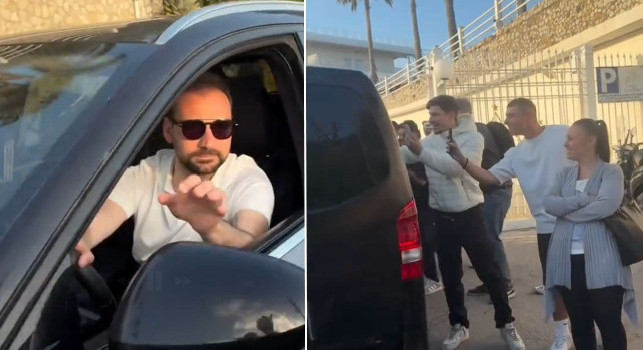 Napoli-Cagliari, ecco l'accoglienza dei tifosi azzurri all'arrivo in ritiro | VIDEO