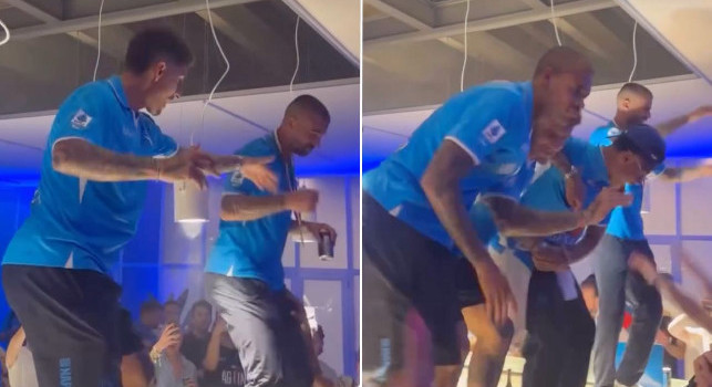Festa scudetto Napoli, Di Lorenzo e Spinazzola scatenati aprono le danze | VIDEO