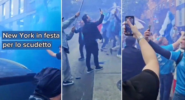 Napoli campione d'Italia, esplode la Grande Mela: New York travolta dall'onda di felicità dei tifosi | VIDEO