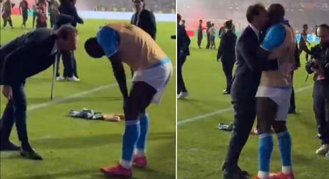 Scudetto Napoli, meraviglioso Manna-Lukaku: guardate la reazione al triplice fischio | VIDEO