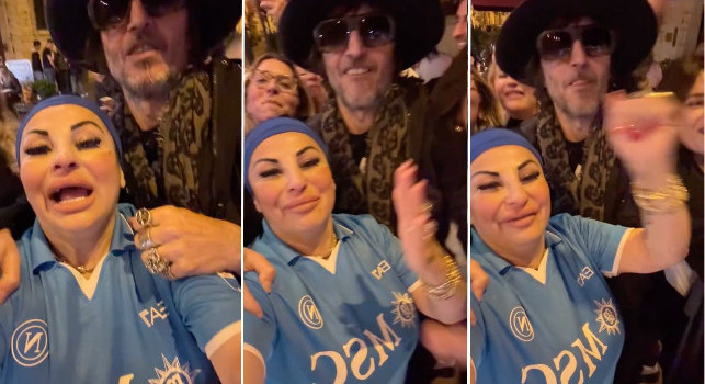 Festa Scudetto Napoli, spunta anche Cruciani con Rita De Crescenzo | VIDEO