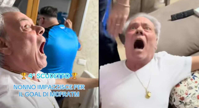 L'esultanza più pazza del mondo: nonno napoletano festeggia lo scudetto così | VIDEO