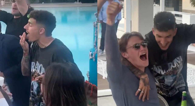 Festa scudetto a bordo piscina! Giocatori in delirio, cantano e ballano fino all'alba | VIDEO