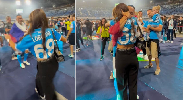 Festa scudetto Napoli, abbraccio meraviglioso tra Lobotka e la sua metà | VIDEO