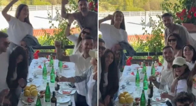 Scudetto Napoli, Politano e famiglia in festa intonano: Pedro Pedro | VIDEO