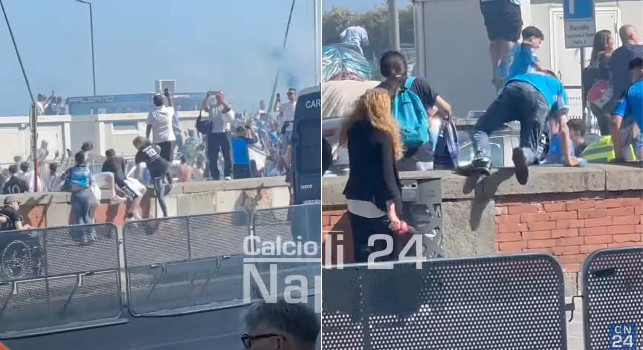 Tifosi scavalcano pur di entrare alla festa scudetto! Invasione incontrollata sul Lungomare | VIDEO