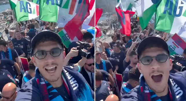 “I campioni dell’Italia siamo noi!”, Di Lorenzo scatenato oggi sul pullman | VIDEO