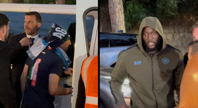 Cena scudetto Napoli, solo un saluto per Lukaku. Via anche Gilmour che poi torna | VIDEO CN24
