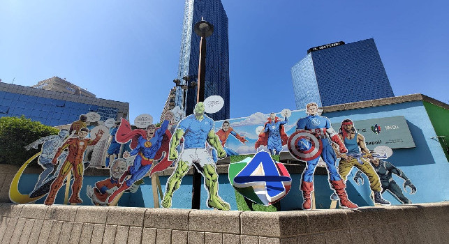 Scudetto Napoli, installazione artistica al centro direzionale | FOTO