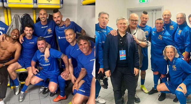 Napoli Legends: Zola e Careca in campo con Hamsik, Inler, Dzemaili e tutti gli altri | VIDEO