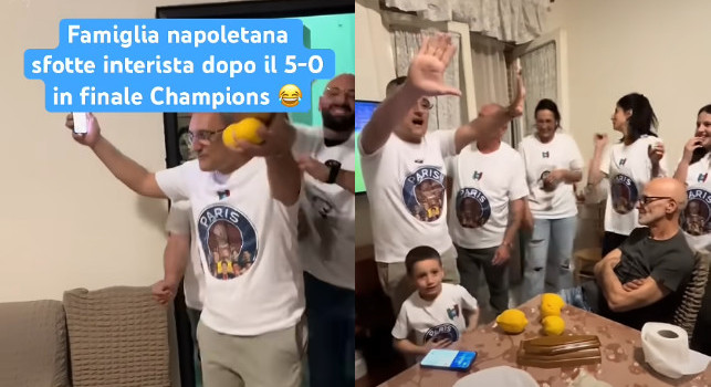 Famiglia napoletana sfotte il parente interista dopo la finale, la clip diventa virale | VIDEO