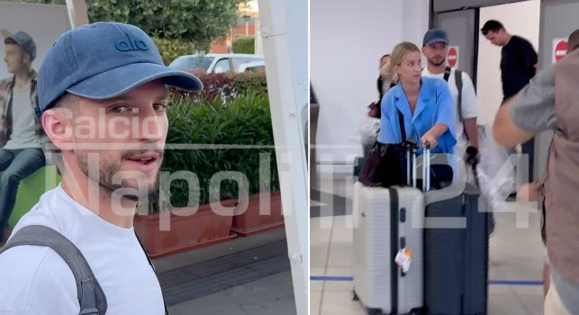 Mertens e famiglia arrivati a Napoli in vista di venerdì! Grande affetto all'aeroporto | VIDEO CN24