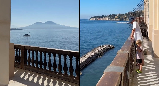 Napoli, risveglio da sogno per Dries e Ciro Mertens: panorama mozzafiato! | VIDEO