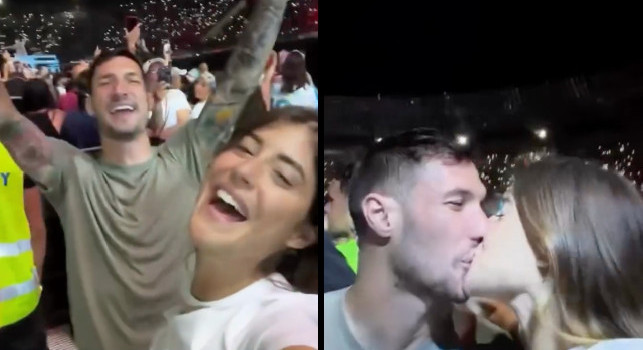 Politano e la moglie, super fan di Gigi D'Alessio: cantano Annarè al concerto! | VIDEO