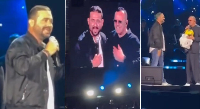 Concerto Gigi D'Alessio, sul palco anche uno scatenato Edo De Laurentiis | VIDEO