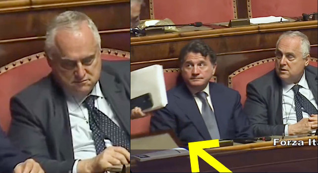 Lotito ci ricasca: si addormenta in Senato e Gasparri lo rimprovera | VIDEO
