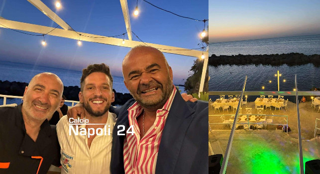 Mertens al Seaside Beach Club di Ischia: scatto con due noti imprenditori | FOTO CN24