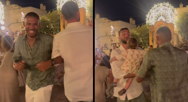 Juan Jesus in vacanza in Salento, si diverte coi balli tipici con... un calciatore della Roma | VIDEO