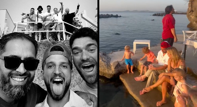 Ciro e Dries Mertens a Ischia, tramonto e cena con tanti amici al Seaside | VIDEO