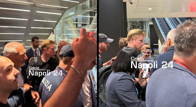 De Bruyne, l'atterraggio a Roma e l'accoglienza dei tifosi del Napoli! | VIDEO ESCLUSIVO