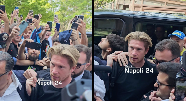 De Bruyne è arrivato a Villa Stuart! Accoglienza da brividi dei tifosi del Napoli alle visite mediche | VIDEO CN24