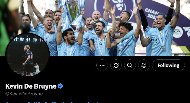 De Bruyne è un nuovo calciatore del Napoli, dal belga arriva una mossa social