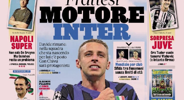 La Gazzetta dello Sport snobba De Bruyne al Napoli: spazio a Frattesi e al problema Osimhen | FOTO