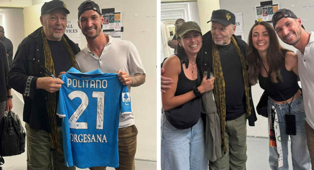 Politano e il regalo per Vasco Rossi dopo il concerto al Maradona | FOTO & VIDEO