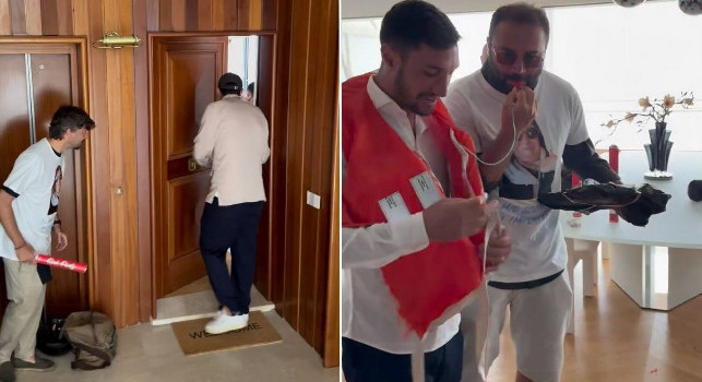 Addio al celibato Politano, sorpresa per l'attaccante del Napoli | VIDEO