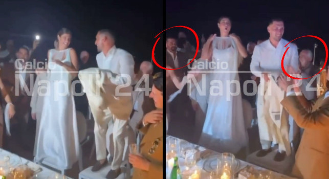 Politano e moglie, che festa al matrimonio! E si scatenano con la famiglia De Laurentiis | VIDEO