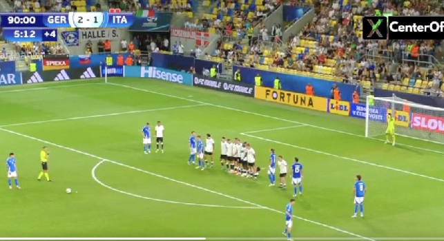 Europeo U-21, Italia-Germania 2-2: splendida punizione di Ambrosino