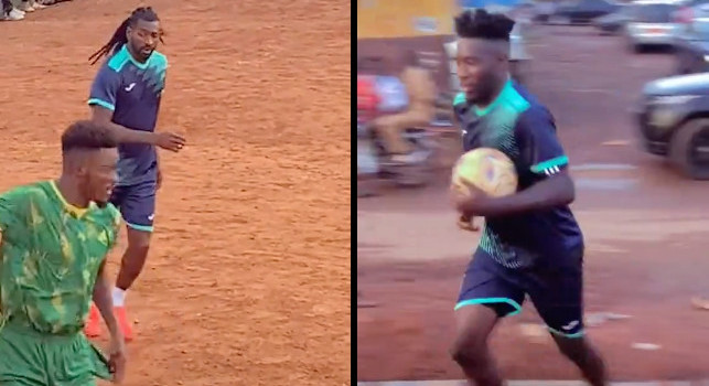 Anguissa in campo in Camerun: gioca con Onana una partita di quartiere a Yaoundé! | VIDEO