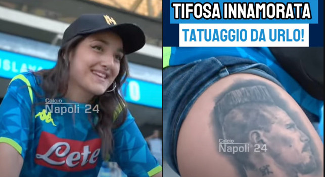 Tifosa del Napoli innamorata di Hamsik, guardate che tatuaggio | VIDEO