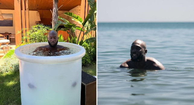 Lukaku si gode l'ultima settimana di vacanza tra bagni nel ghiaccio e in mare | FOTO