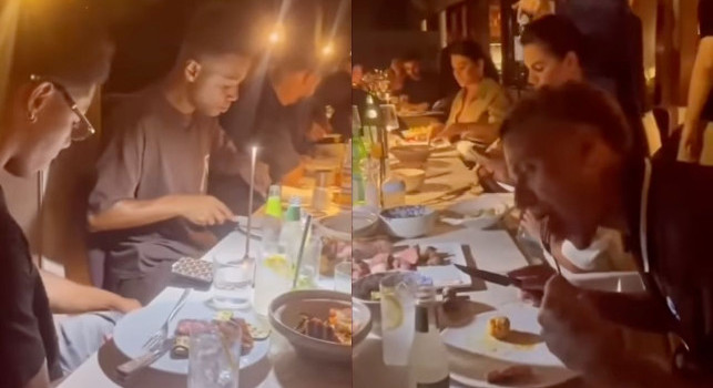 Noa Lang si sta già ambientando a Napoli! Ieri a cena fuori con David Neres | VIDEO