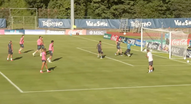 Ritiro Dimaro Napoli 2025, giorno 1: finisce 2-0 per i blu, il primo gol è di Raspadori! Rivedi la prima seduta | VIDEO