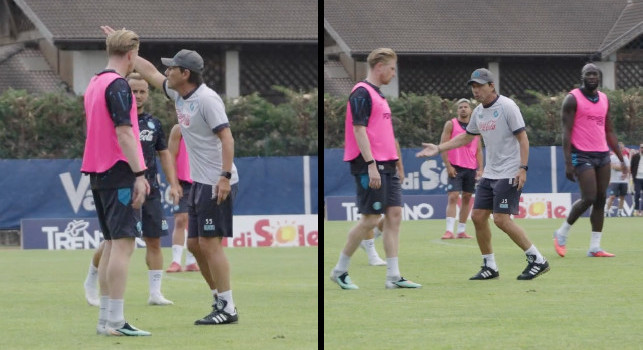 Lobo, stai in mezzo! Tum-tum e vai, Conte prova la tattica: le frasi a De Bruyne-Lobotka | VIDEO