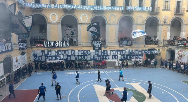 Ultras Napoli, memorial per Zio Padella allo Scugnizzo Liberato!